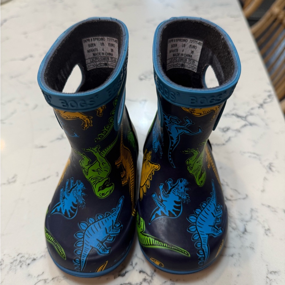 Bogs Kids Colorful Dinosaur Rain Boots - Black, Blue, Green, Yellow